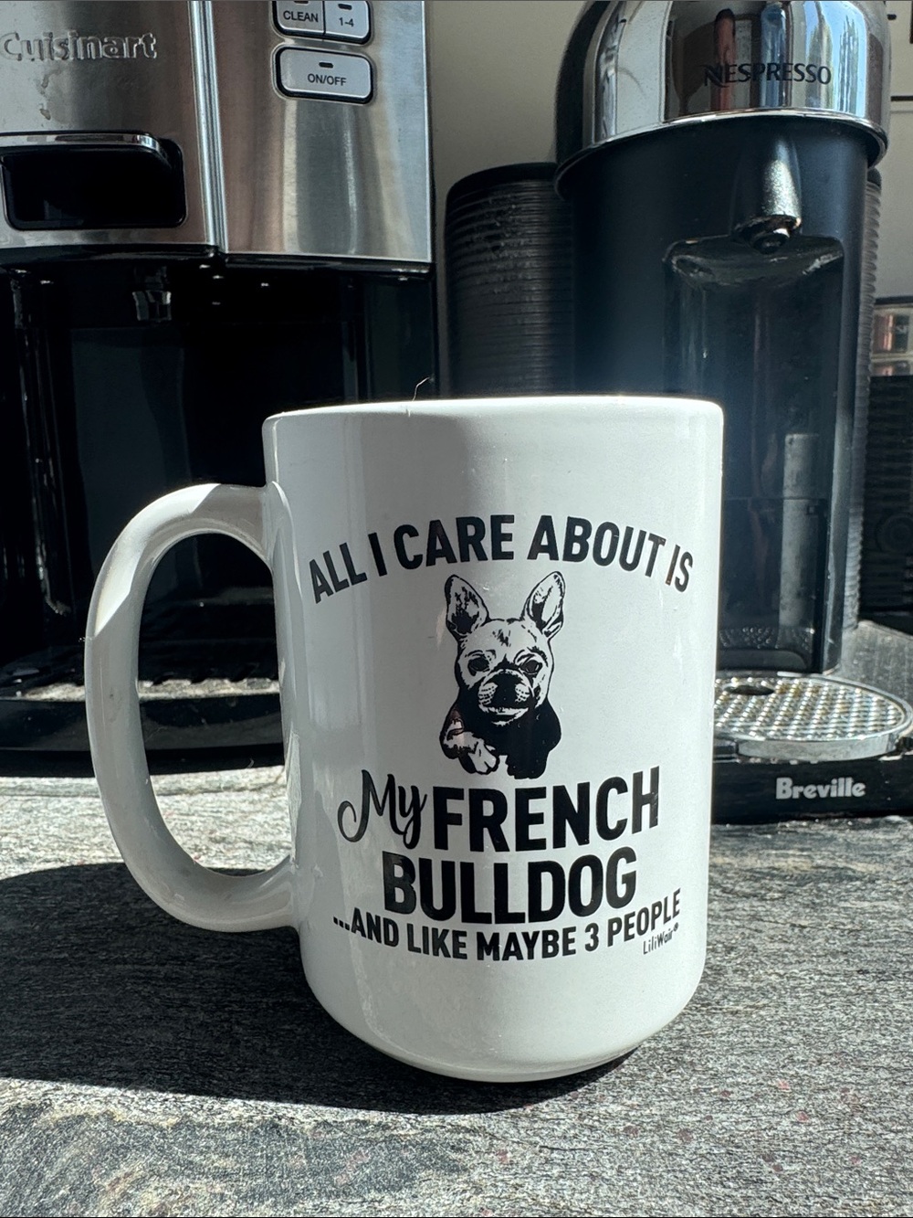 White Ceramic Mug - 'My French Bulldog' Black Print